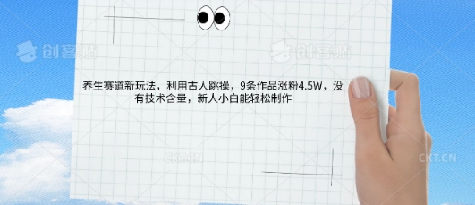 AI养生赛道新玩法,10条作品涨粉5.2W,操作简单,新人小白能轻松制作-网创副业