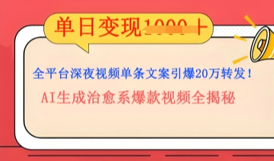 全平台深夜文案新风口:DeepSeek生成百万播放量金句,治愈系内容涨粉速度快4倍-网创副业