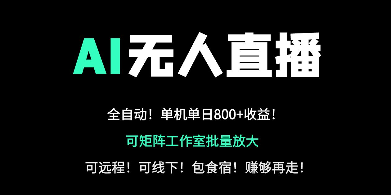 （14179期）24小时自动带货！AI无人直播副业日赚800+，轻资产创业首选-网创副业