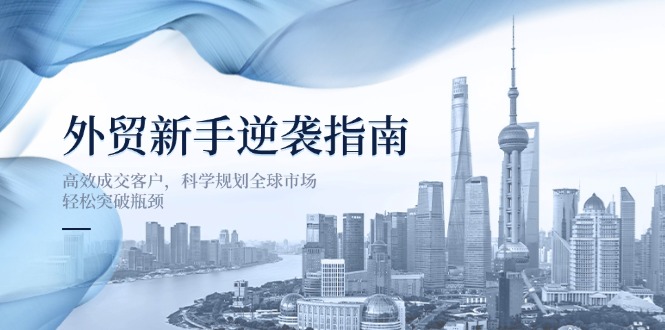（14201期）外贸新手逆袭指南：高效成交客户，科学规划全球市场，轻松突破瓶颈-网创副业