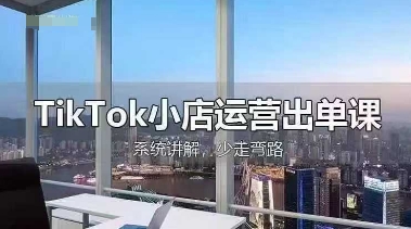 TikTok小店运营出单课,从开店选品、运营出单、发货回款,进行全流程讲解-网创副业