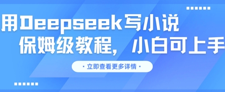 用Deepseek写小说，保姆级教程，小白可实操-网创副业